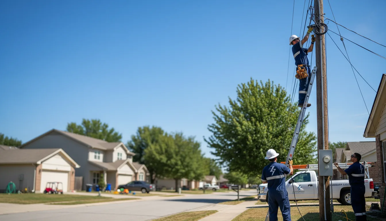 Residential electrician providing installation services in Brownsboro, TX